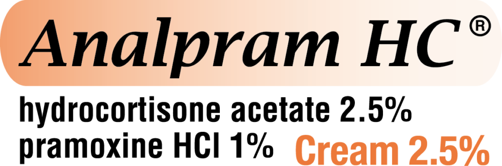 Analpram HC Cream 2.5% (hydrocortisone acetate 2.5% and pramoxine hydrochloride 1%) homepage.